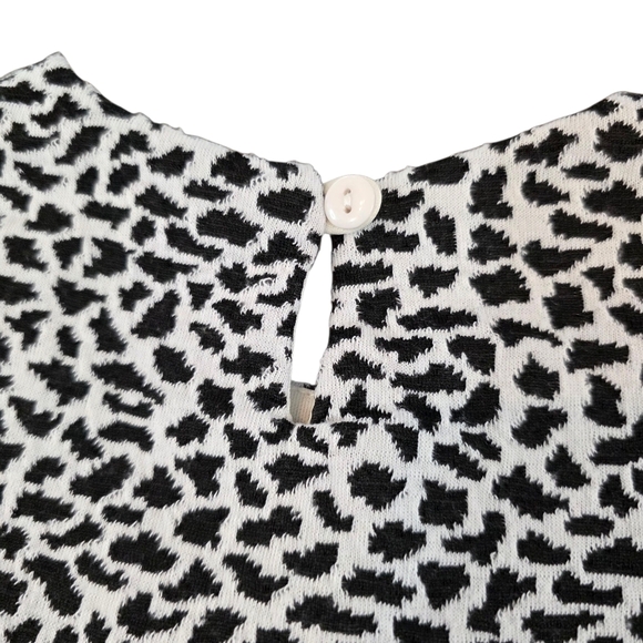 Bonnie Jean Toddler Girl Dress 2T Black White Animal Print Pink Flower - Picture 4 of 6
